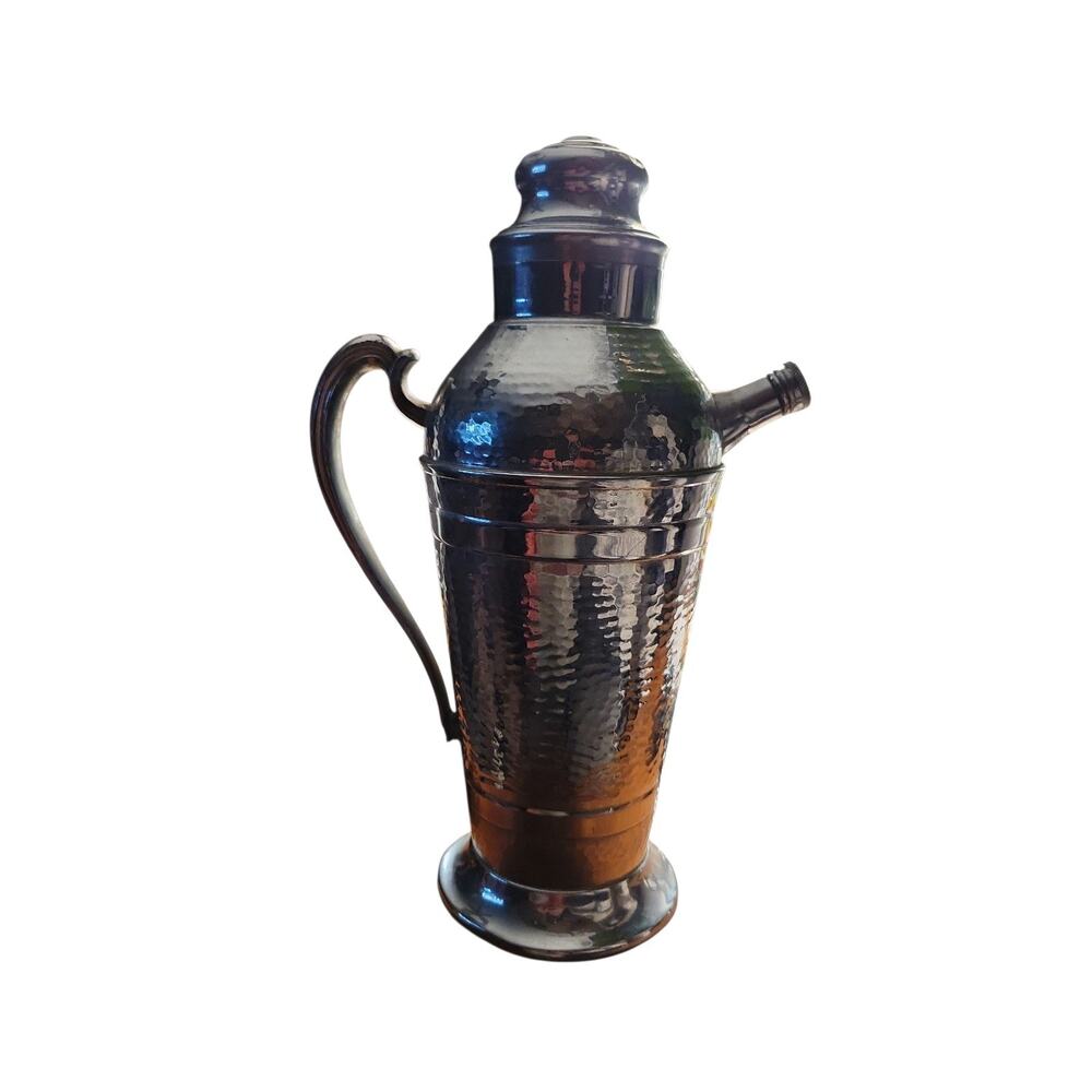 Chrome Stainless Cocktail Mixer Pitcher Martini Shaker Handled Barware Silver